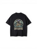 "GHOST HUNTERS" Nautical Graphic Oversized T-Shirt – Black Streetwear