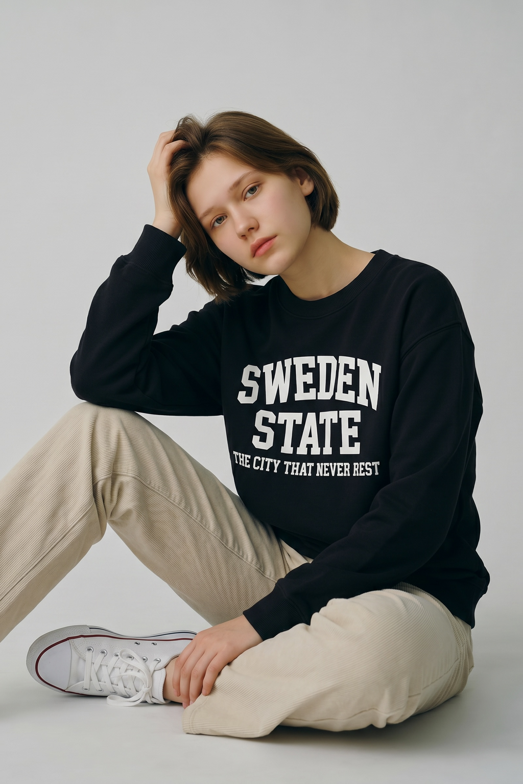 Sweden State Varsity Letter Sweatshirt - Premium 350 GSM Heavyweight Collegiate Jumper