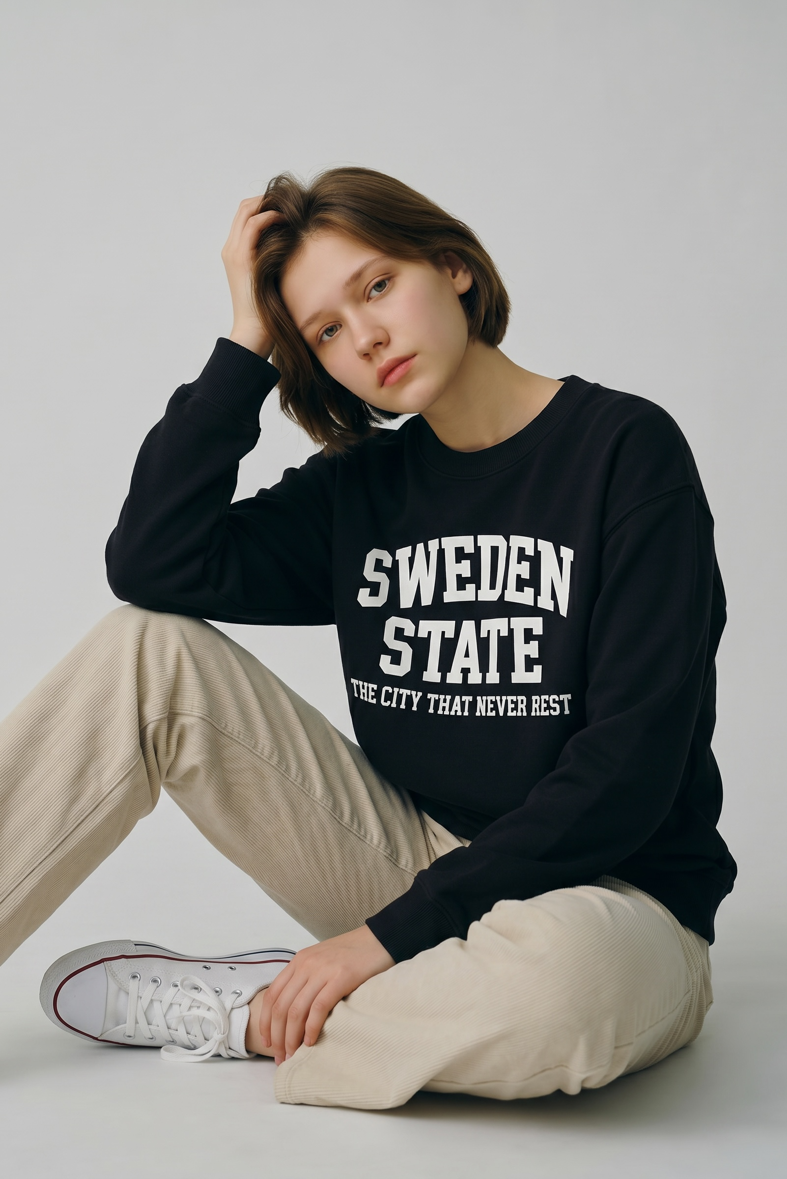 Sweden State Varsity Letter Sweatshirt - Premium 350 GSM Heavyweight Collegiate Jumper