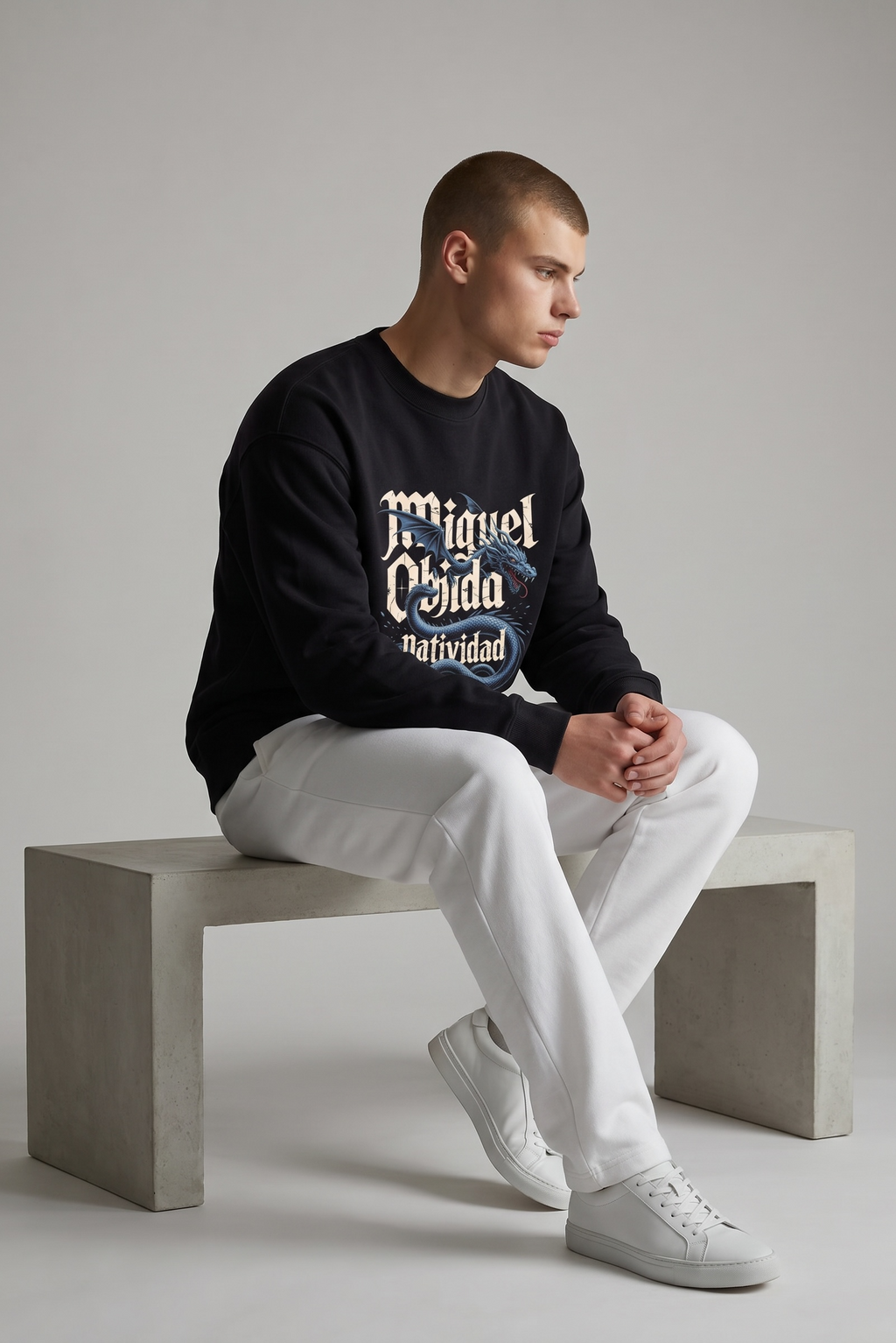 Blue Dragon Gothic Graphic Sweatshirt - Premium 350 GSM Heavyweight Streetwear