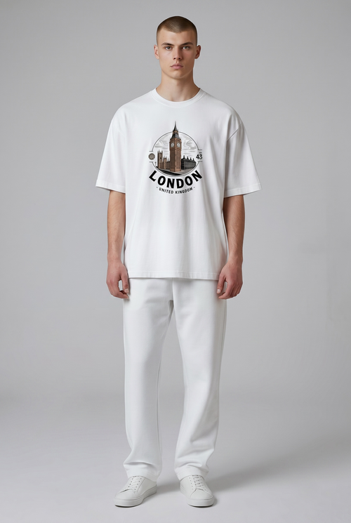 "London Heritage" Oversized Heavyweight Graphic T-Shirt — Unisex