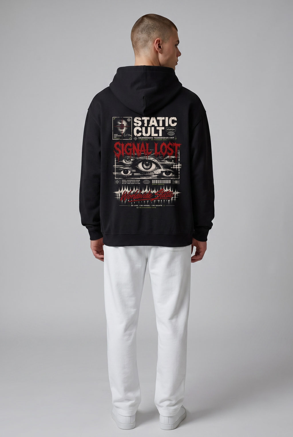 Static Cult ‘Signal Lost’ Oversized Transmission Hoodie