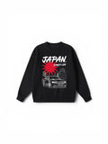 JDM Japan Street Life Car Sweatshirt - Premium 350 GSM Heavyweight Black Jumper