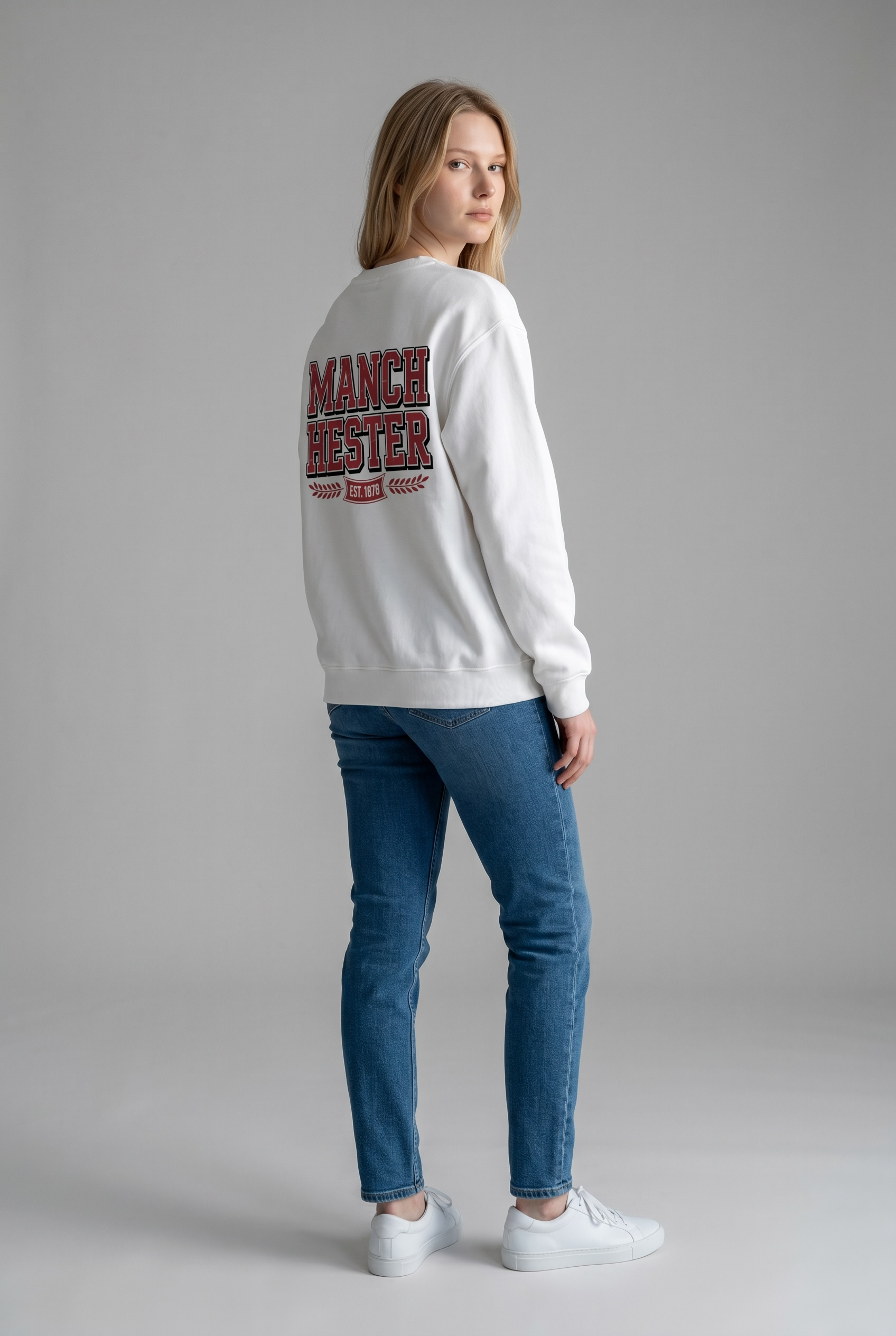 Manchester 1878 Graphic Crewneck | 350gsm Premium Fleece | Relaxed Fit
