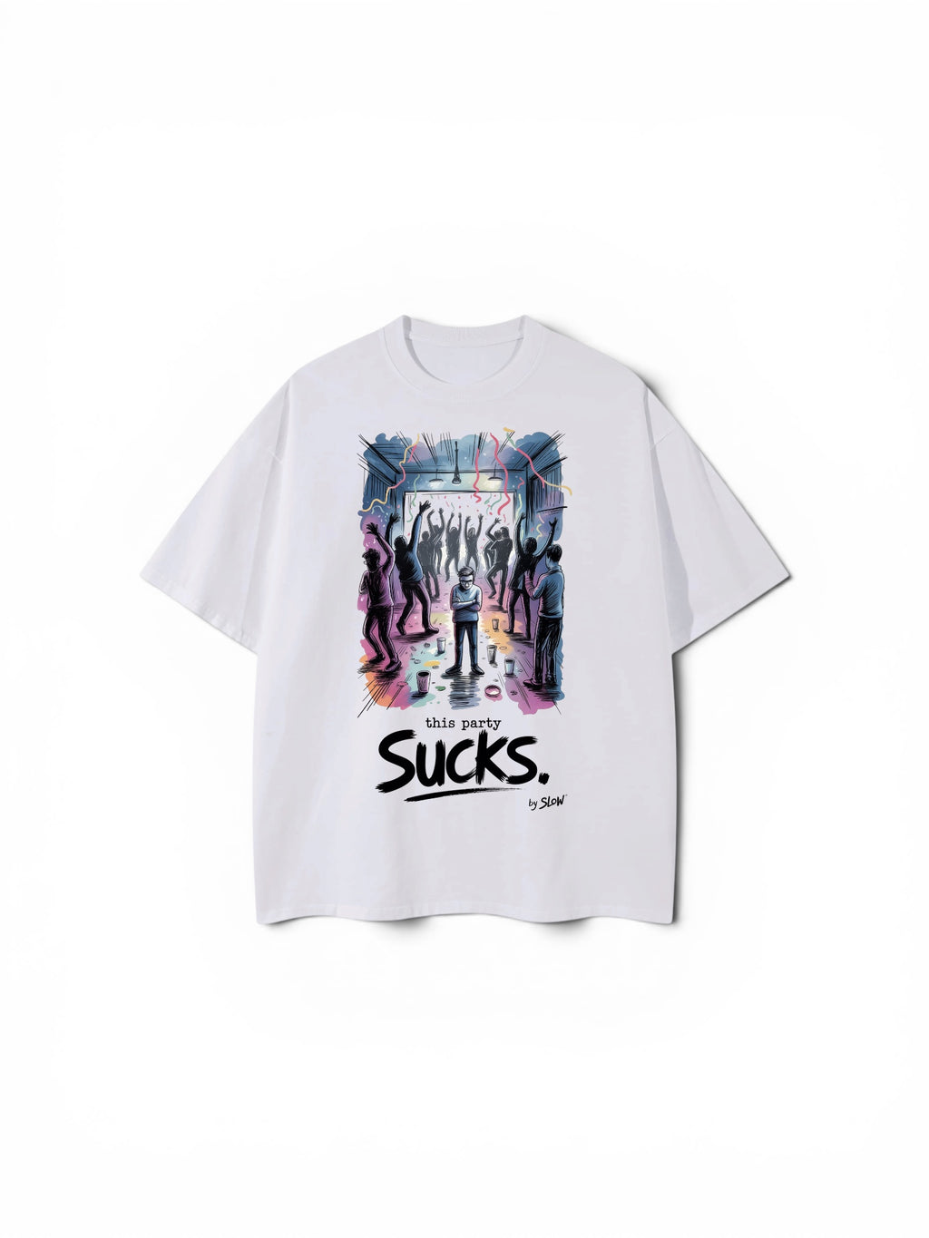 "This Party Sucks" Heavyweight Drop-Shoulder Tee