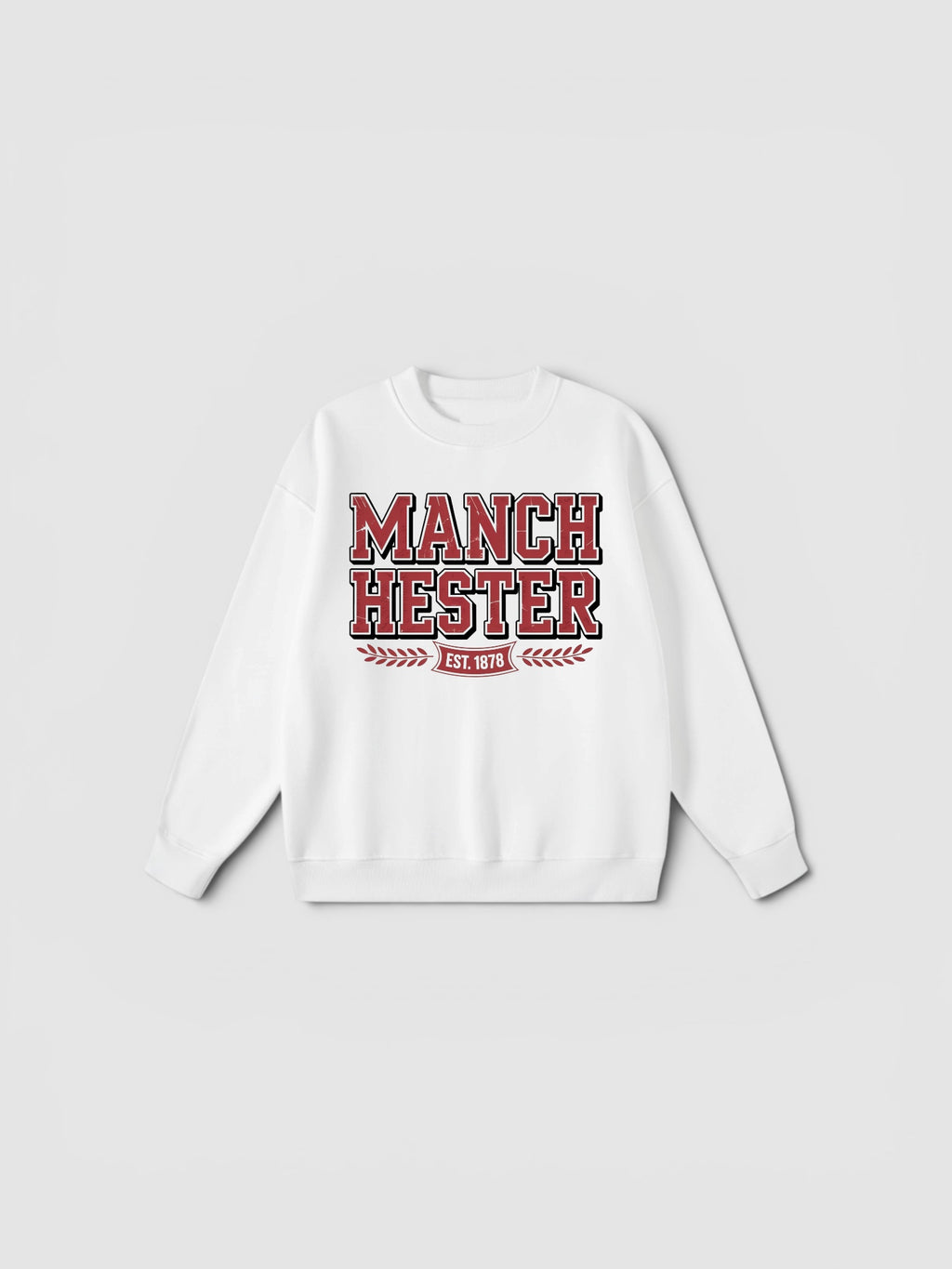 Manchester 1878 Graphic Crewneck | 350gsm Premium Fleece | Relaxed Fit