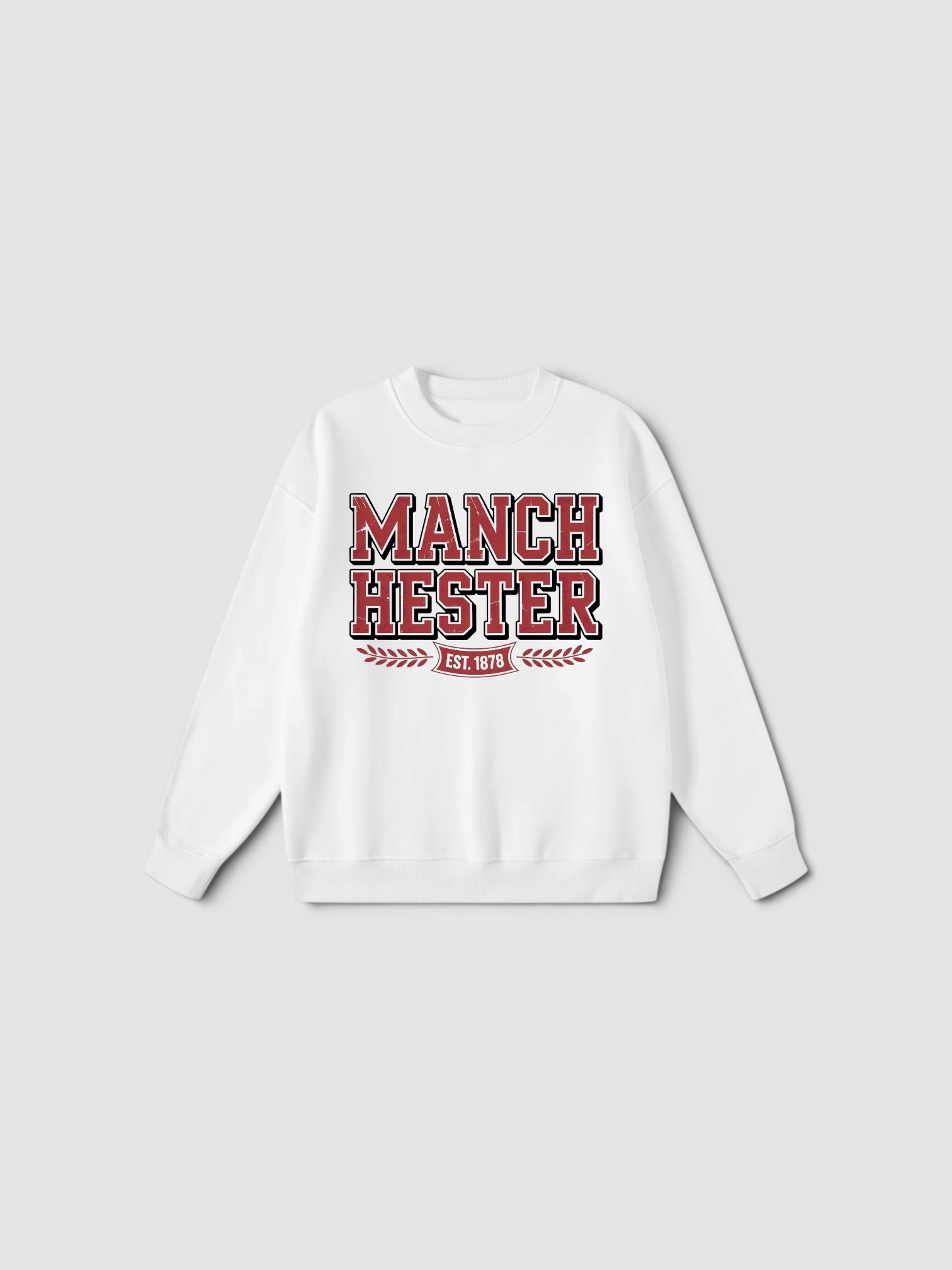 Manchester 1878 Graphic Crewneck | 350gsm Premium Fleece | Relaxed Fit