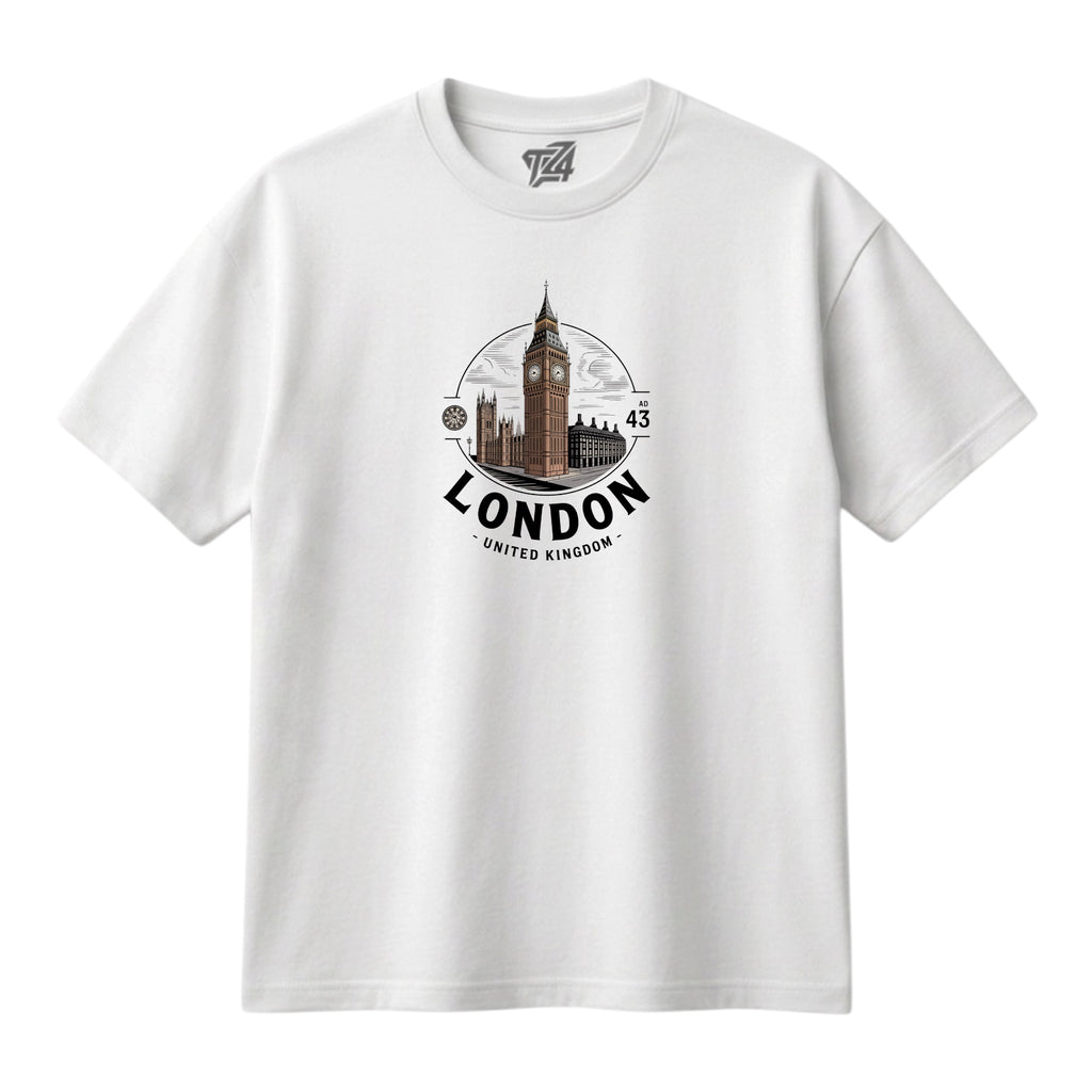 "London Heritage" Oversized Heavyweight Graphic T-Shirt — Unisex