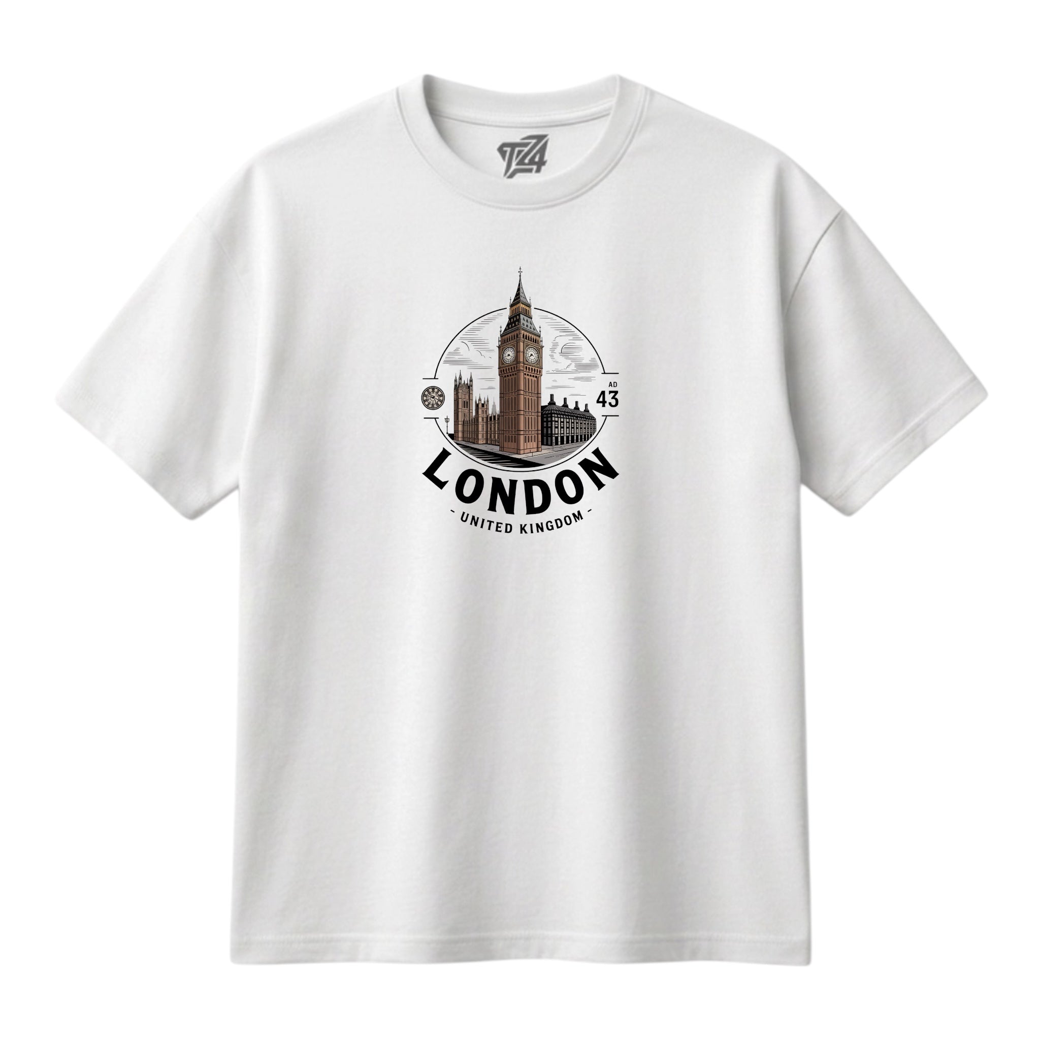 "London Heritage" Oversized Heavyweight Graphic T-Shirt — Unisex