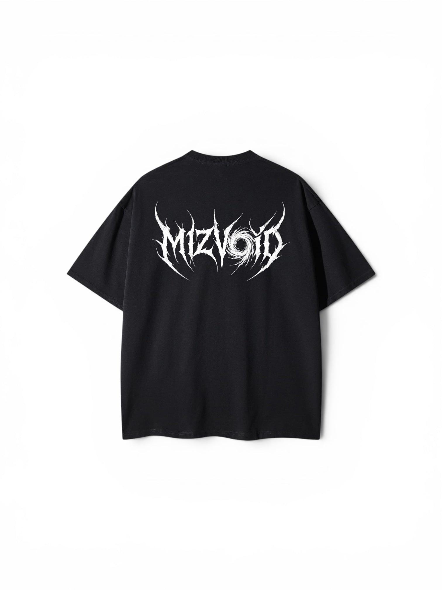 MIZVOID Tribal Graphic Tee | Unisex Drop Shoulder Black