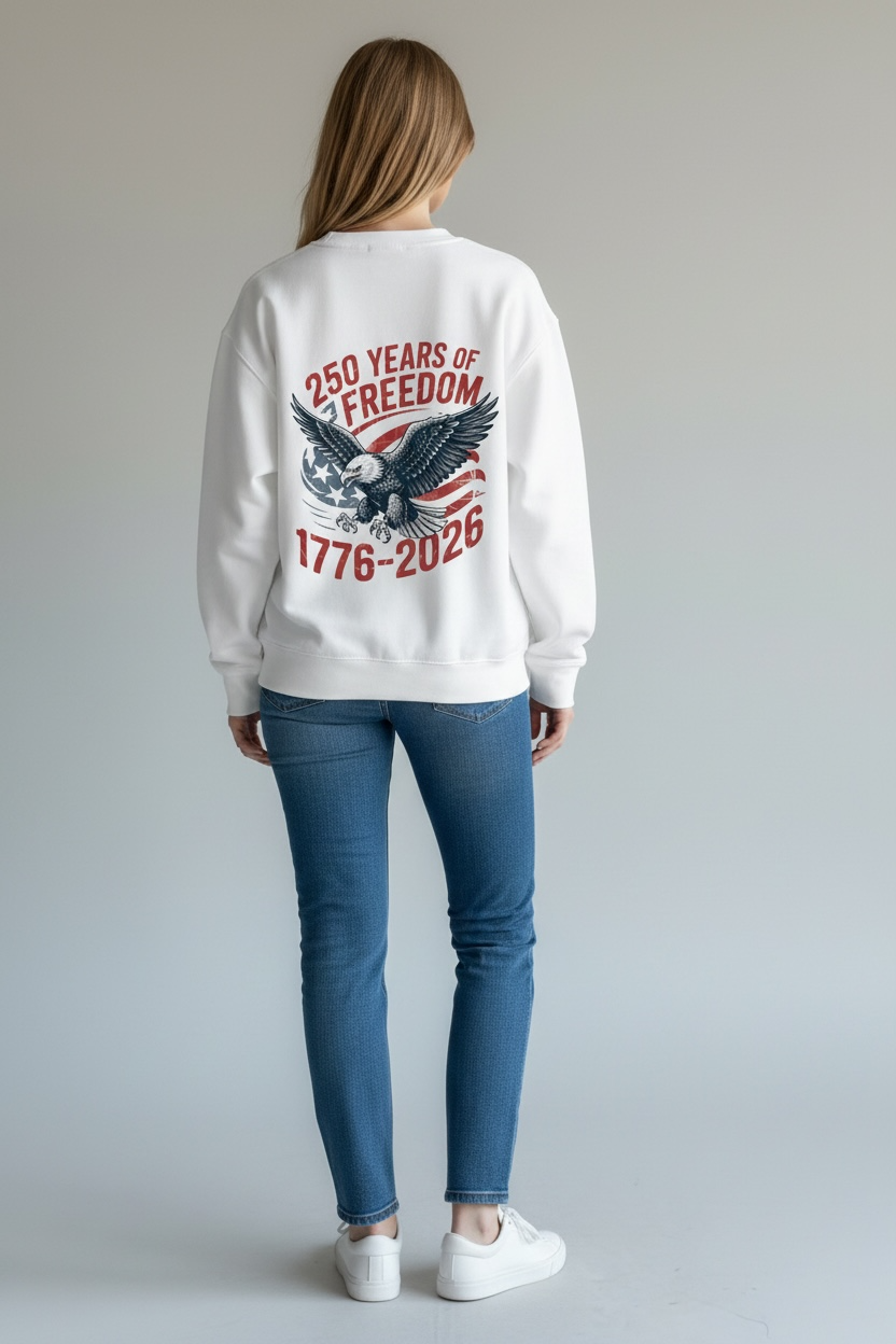 250 Years of Freedom 1776-2026 Heavyweight Fleece Sweatshirt - Regular Fit- Unisex
