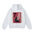 Ronin Warrior & Cherry Blossom Back Print Heavy Weight Hoodie - White