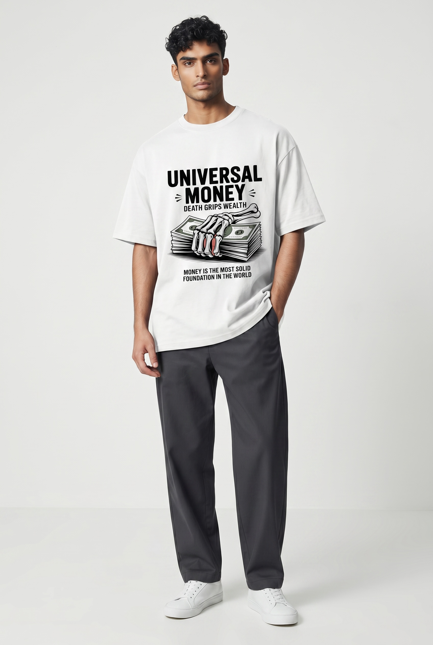 "Death Grips Wealth" Oversized Heavyweight Graphic T-Shirt — Unisex
