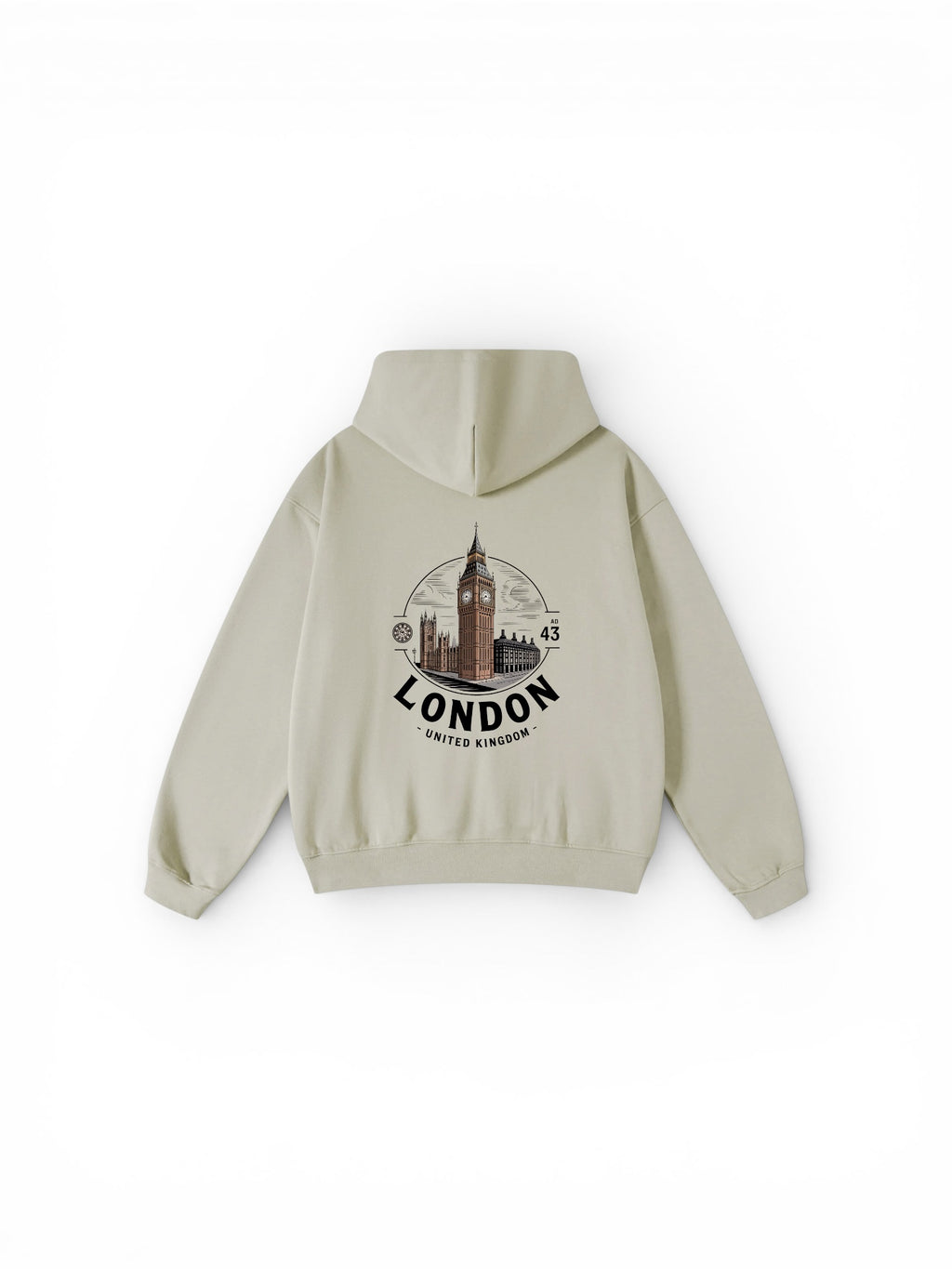 London City '43 Box-Fit Hoodie in Stone