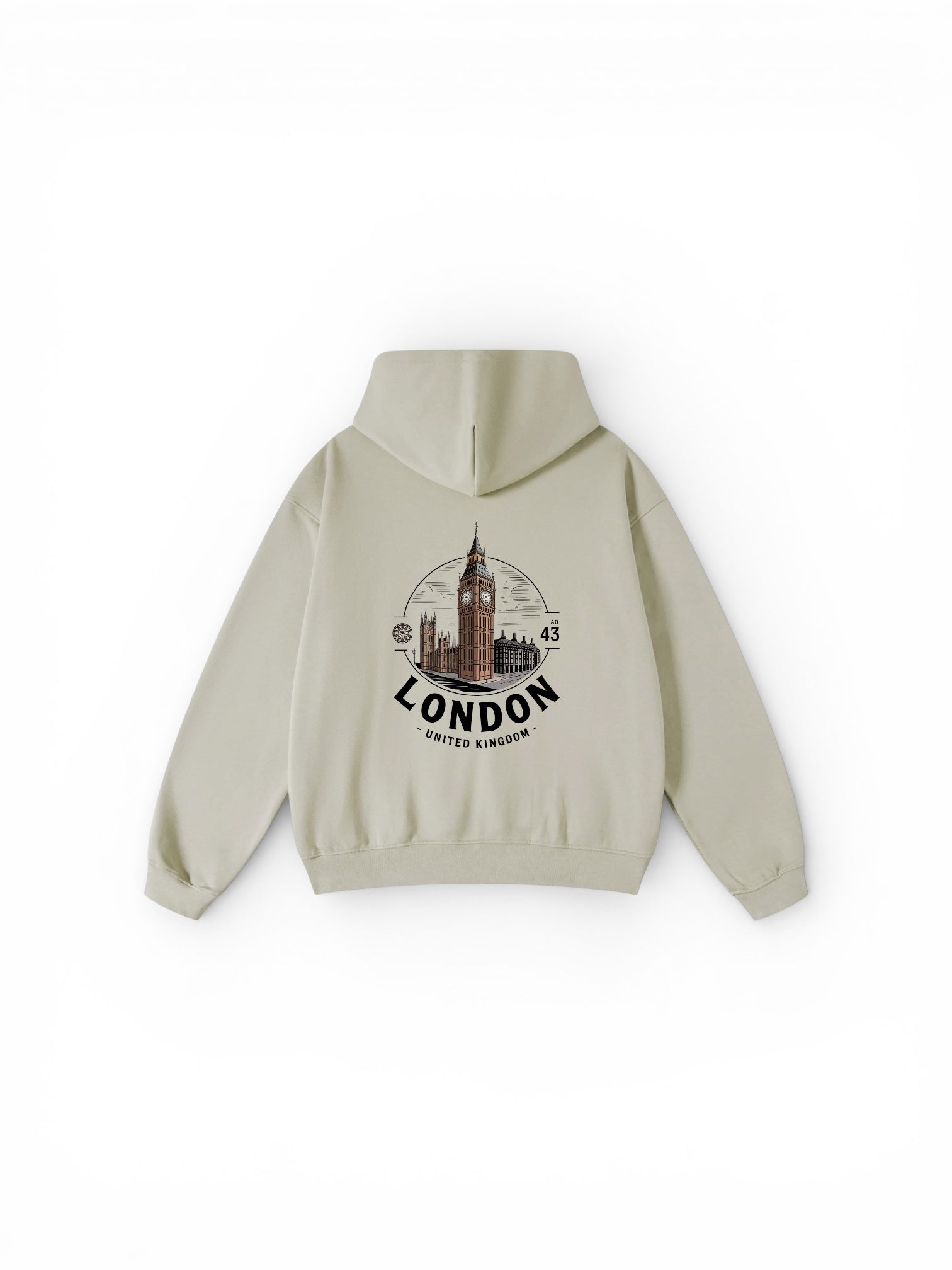 London City '43 Box-Fit Hoodie in Stone