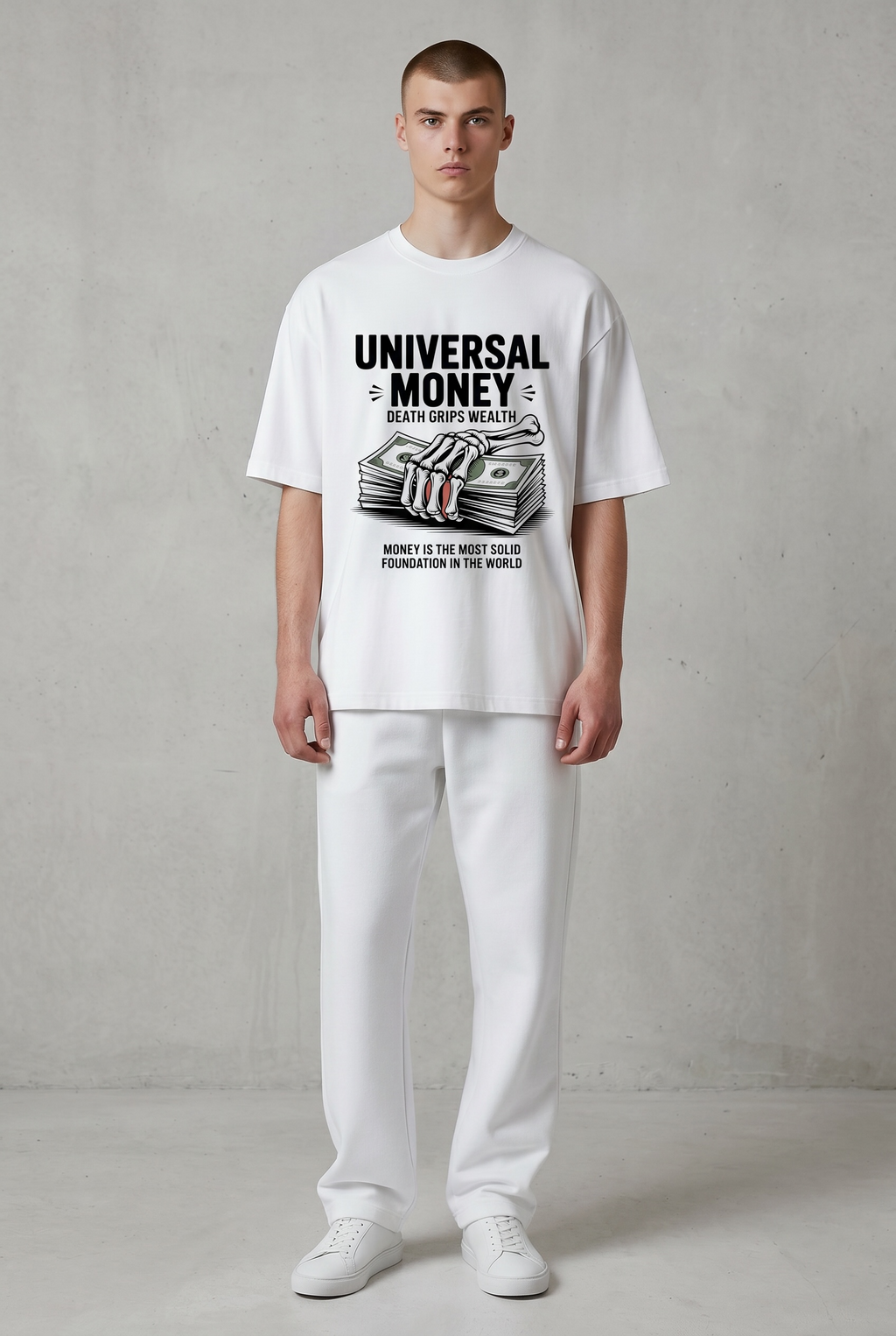 "Death Grips Wealth" Oversized Heavyweight Graphic T-Shirt — Unisex