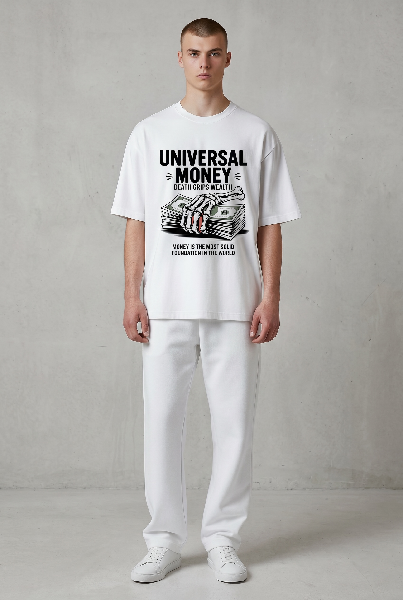 "Death Grips Wealth" Oversized Heavyweight Graphic T-Shirt — Unisex