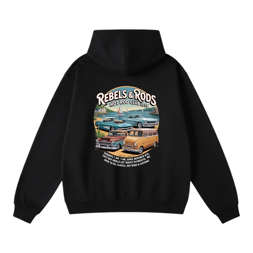 Rebels & Rods Hot Rod Club Heavyweight Oversized Hoodie