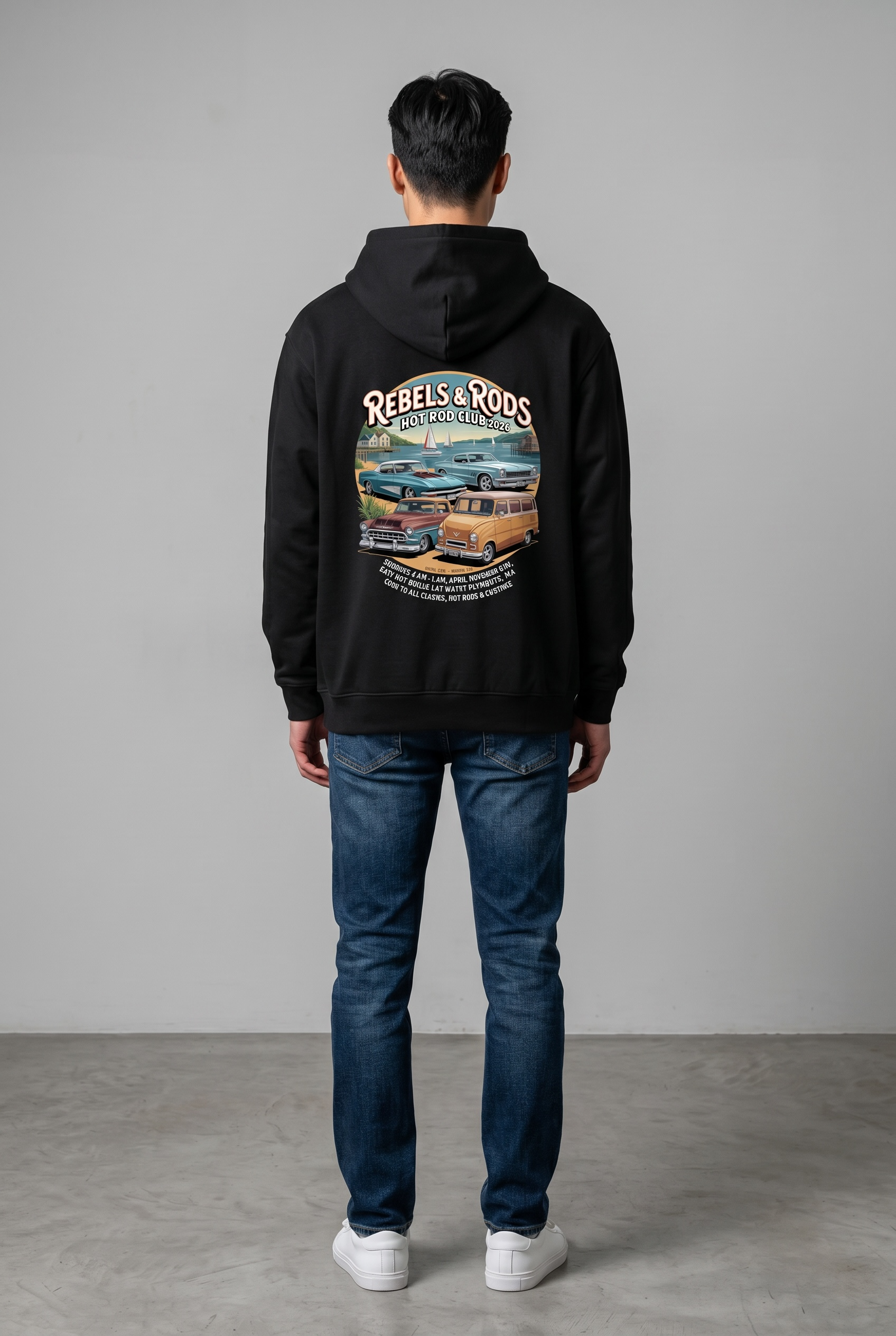 Rebels & Rods Hot Rod Club Heavyweight Oversized Hoodie