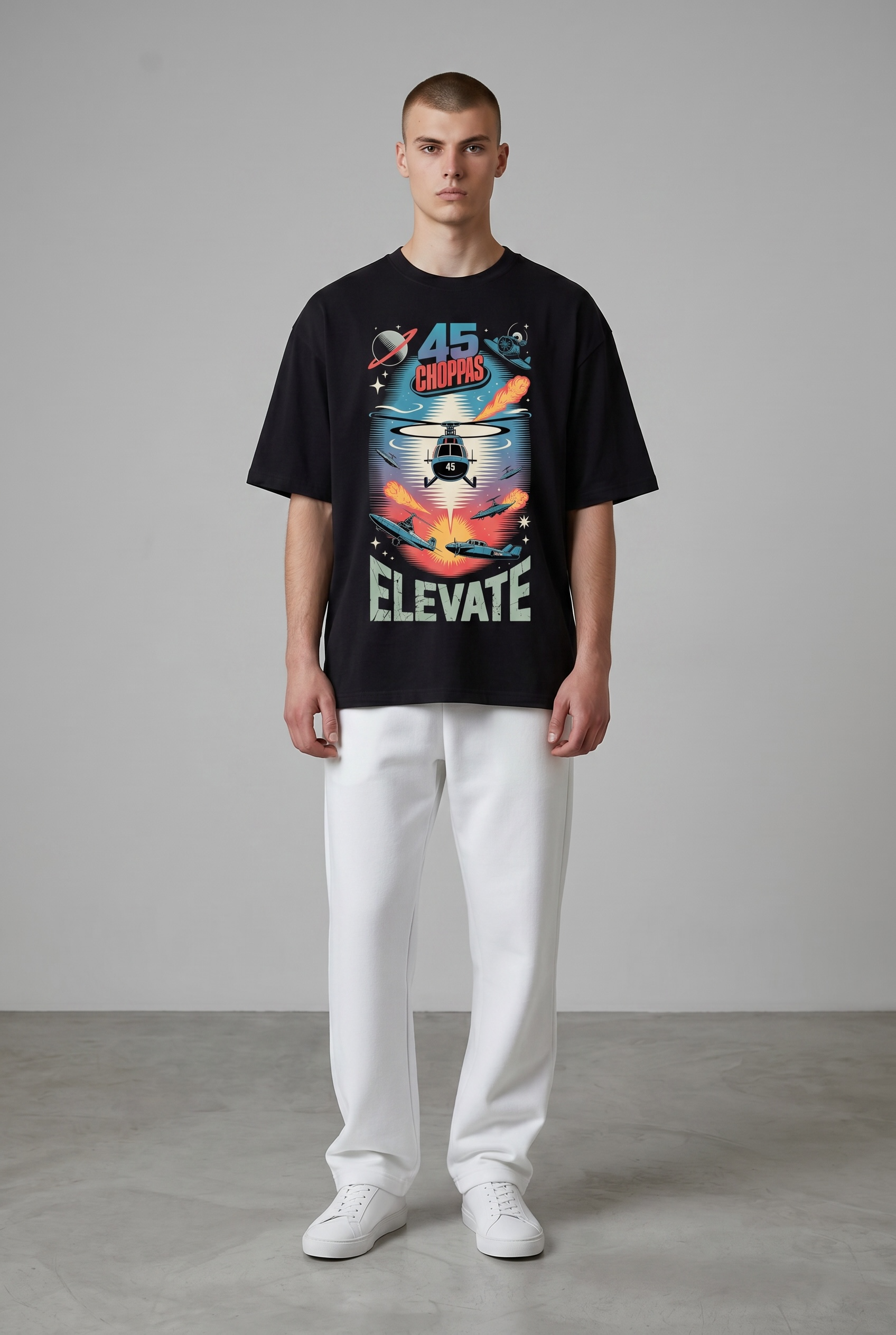 Tactical Choppas Premium Heavyweight T-Shirt | Oversized Drop-Shoulder Streetwear Graphic