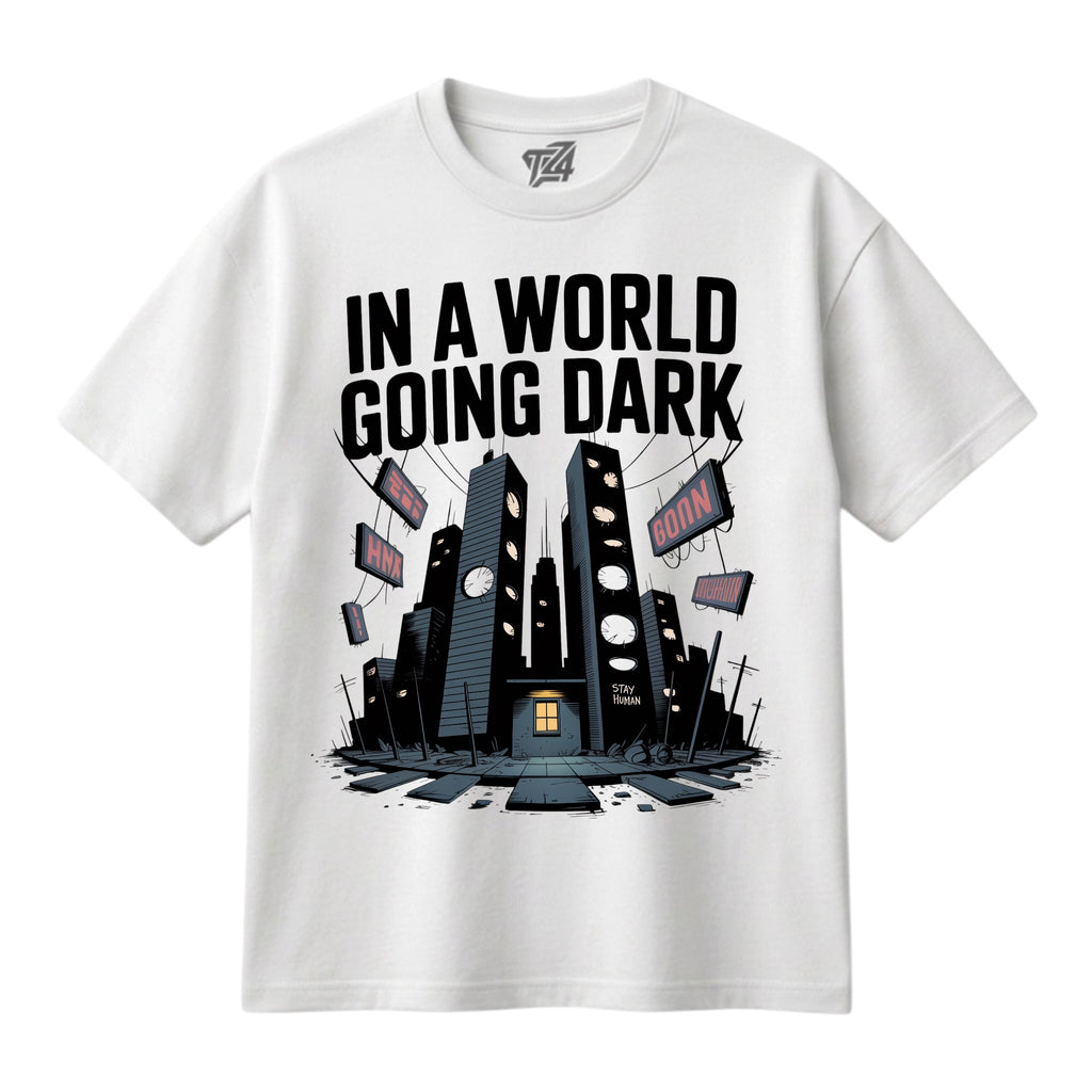 The "Going Dark" Premium Heavyweight Drop-Shoulder Tee | Unisex
