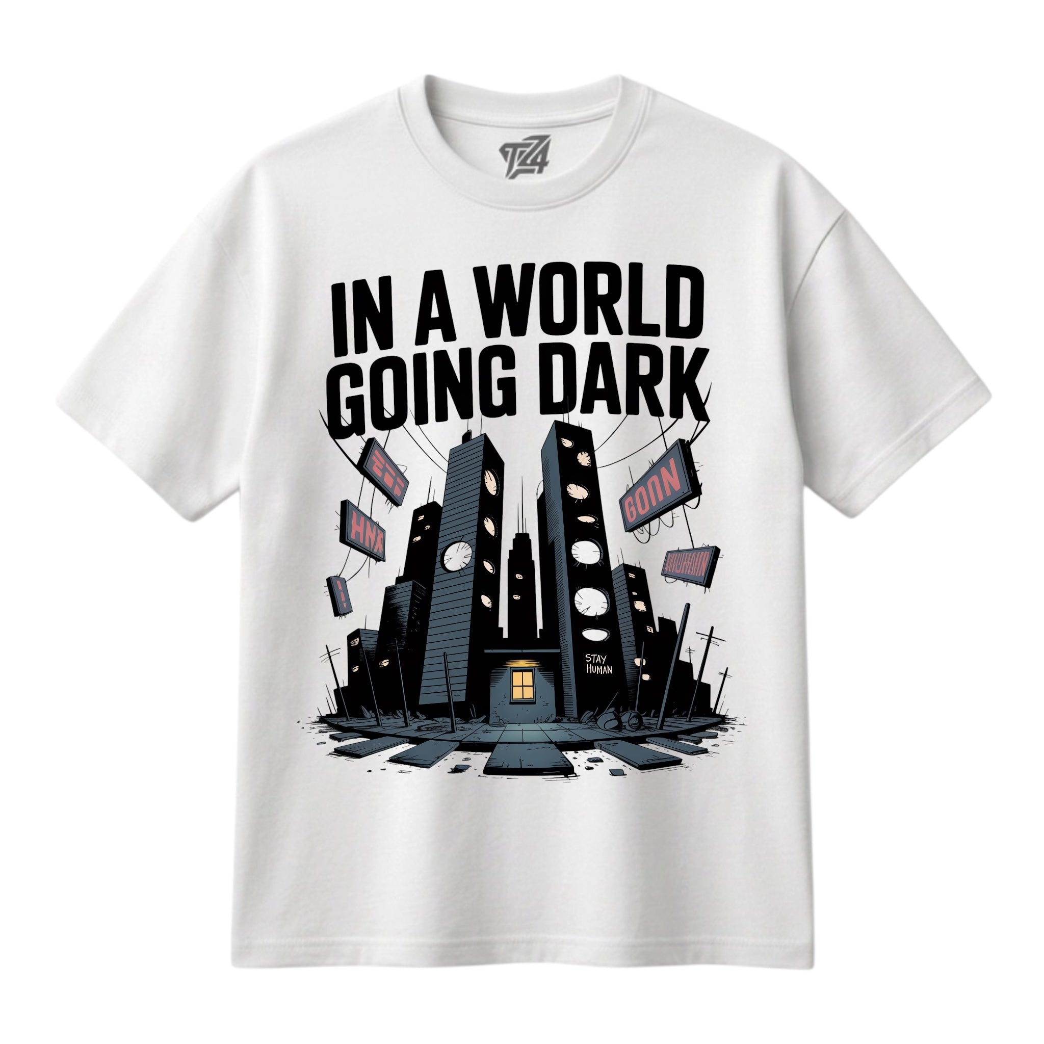 The "Going Dark" Premium Heavyweight Drop-Shoulder Tee | Unisex
