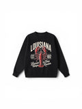 Vintage Louisiana Lobster Graphic Sweatshirt - Premium 350 GSM Heavyweight Cotton
