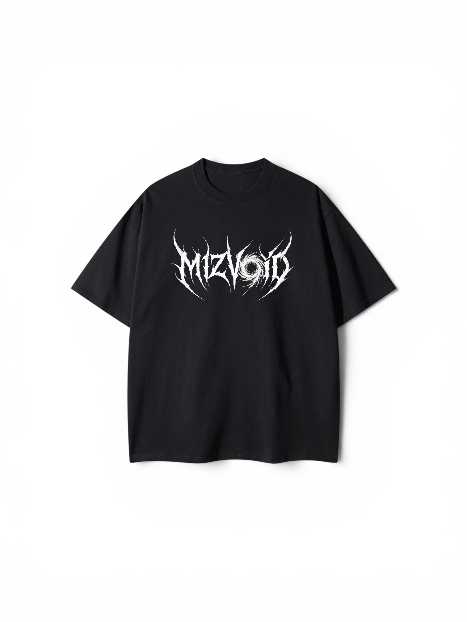 MIZVOID Tribal Graphic Tee | Unisex Drop Shoulder Black