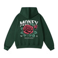 Money Matters Oversized Heavyweight Hoodie – Forest Green | 450 GSM