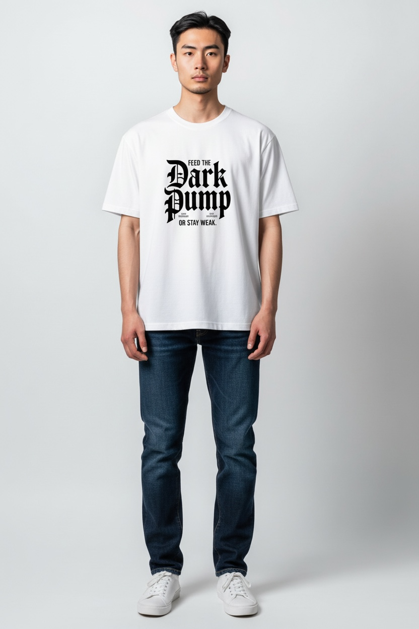 Relaxed Fit "Feed The Dark Pump" Graphic T-Shirt – Premium Cotton Feel
