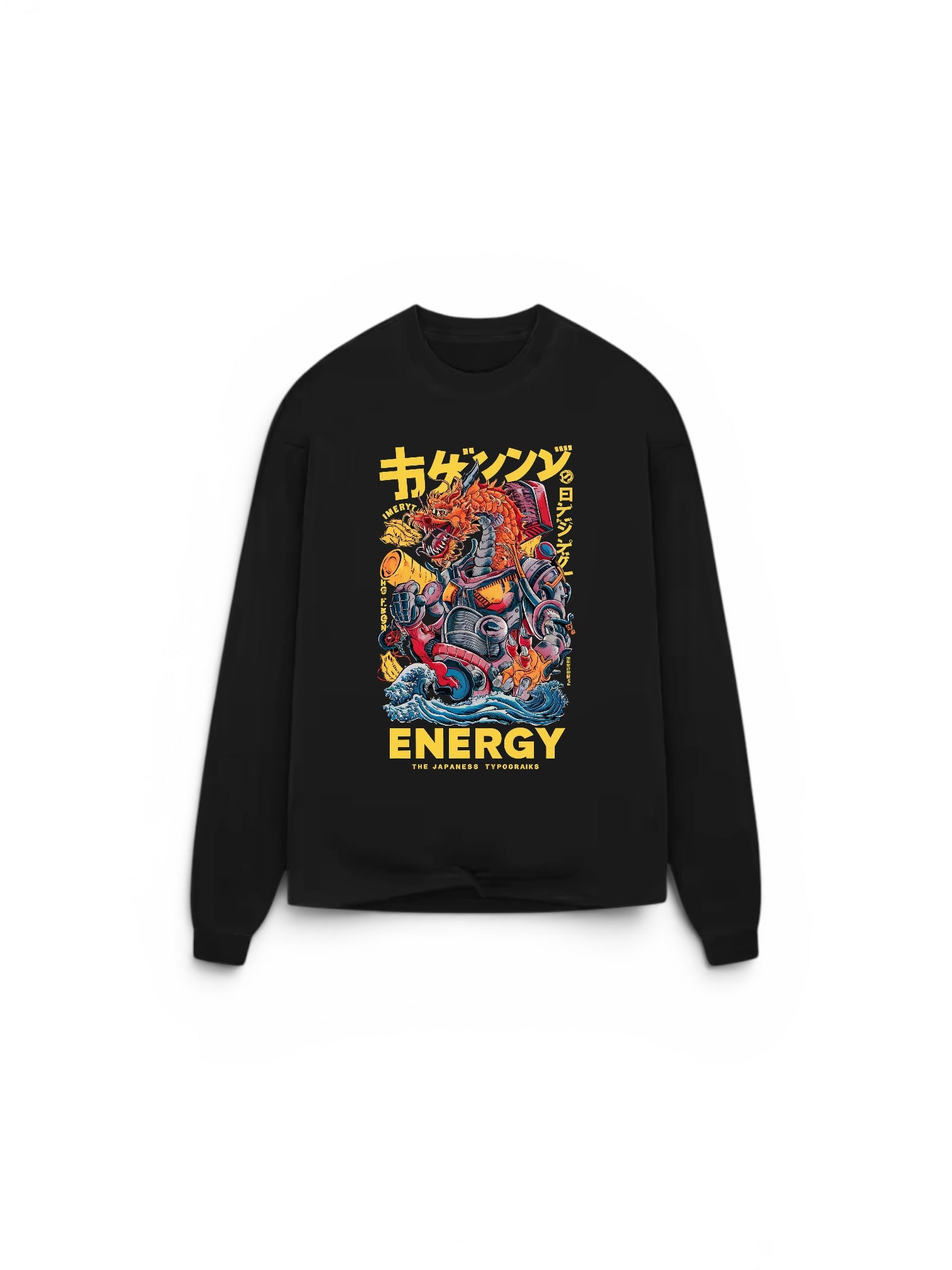 Heavyweight Premium Fleece Sweatshirt – Japanese Dragon “Energy” Luxury Edition
